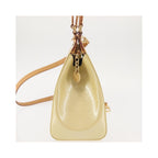 Sac Louis Vuitton Brea Handbag Mm Cuir Verni - Beige