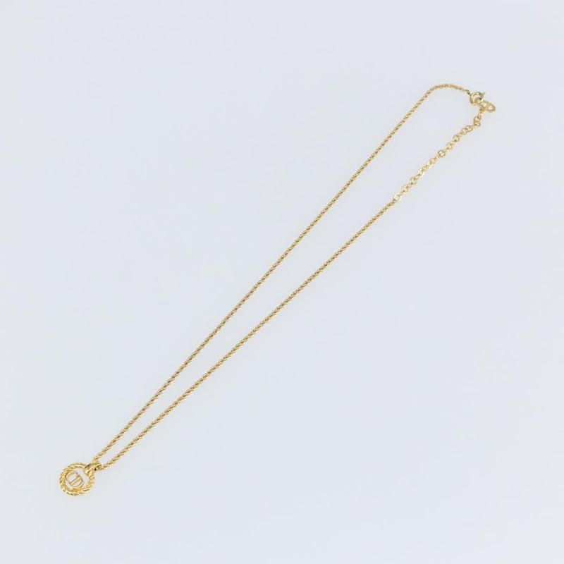 Christian Dior CD Round Pendant Necklace Metal Product Image