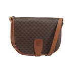 Sac Porté Épaule Celine Macadam Shoulder Bag Pvc - Marron