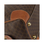 Sac Porté Épaule Celine Macadam Handbag Toile - Marron