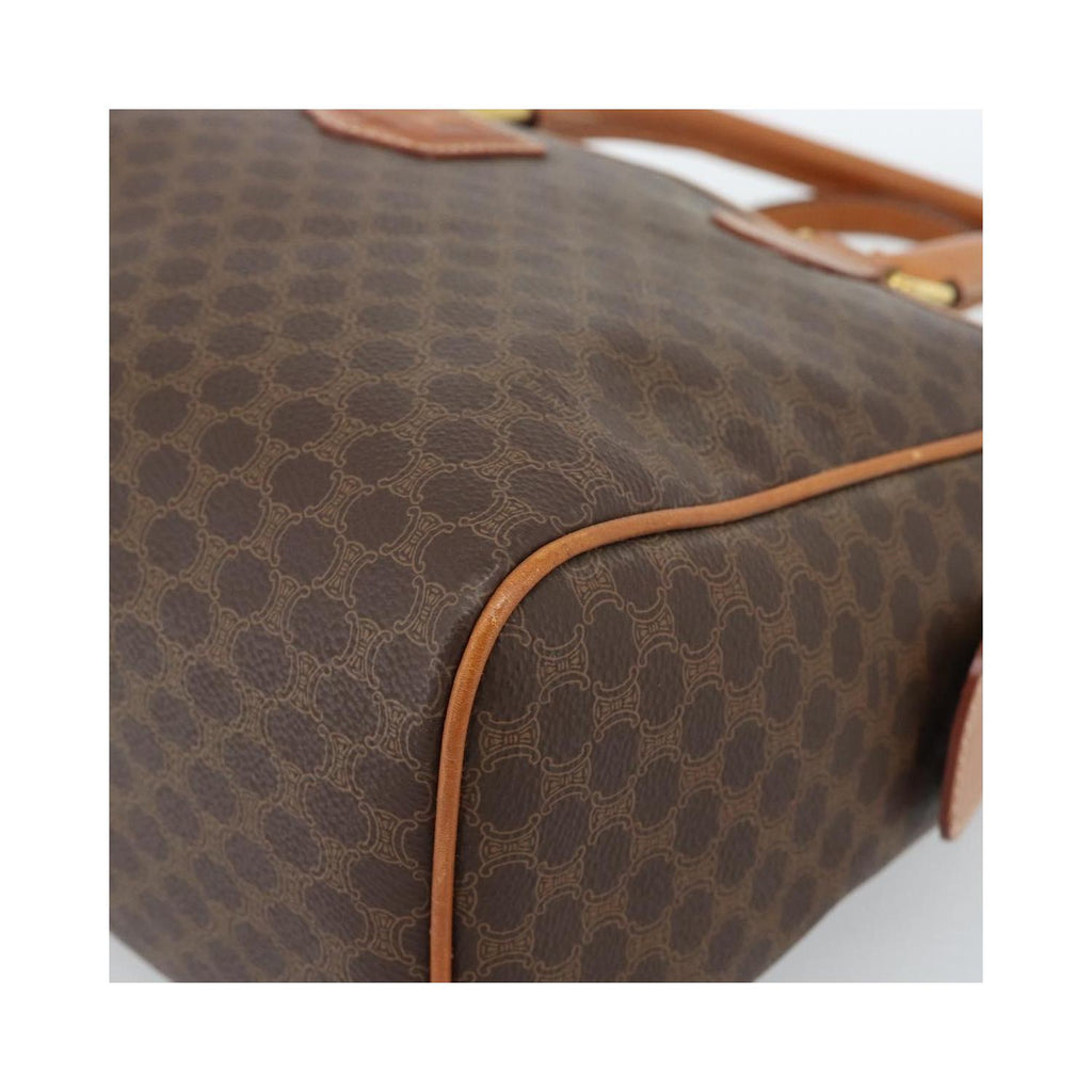 Sac À Main Celine Vintage Macadam Boston Toile - Marron