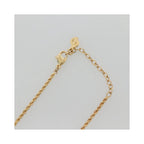 Bijou Christian Dior Logo Flower Necklace Metal - Or