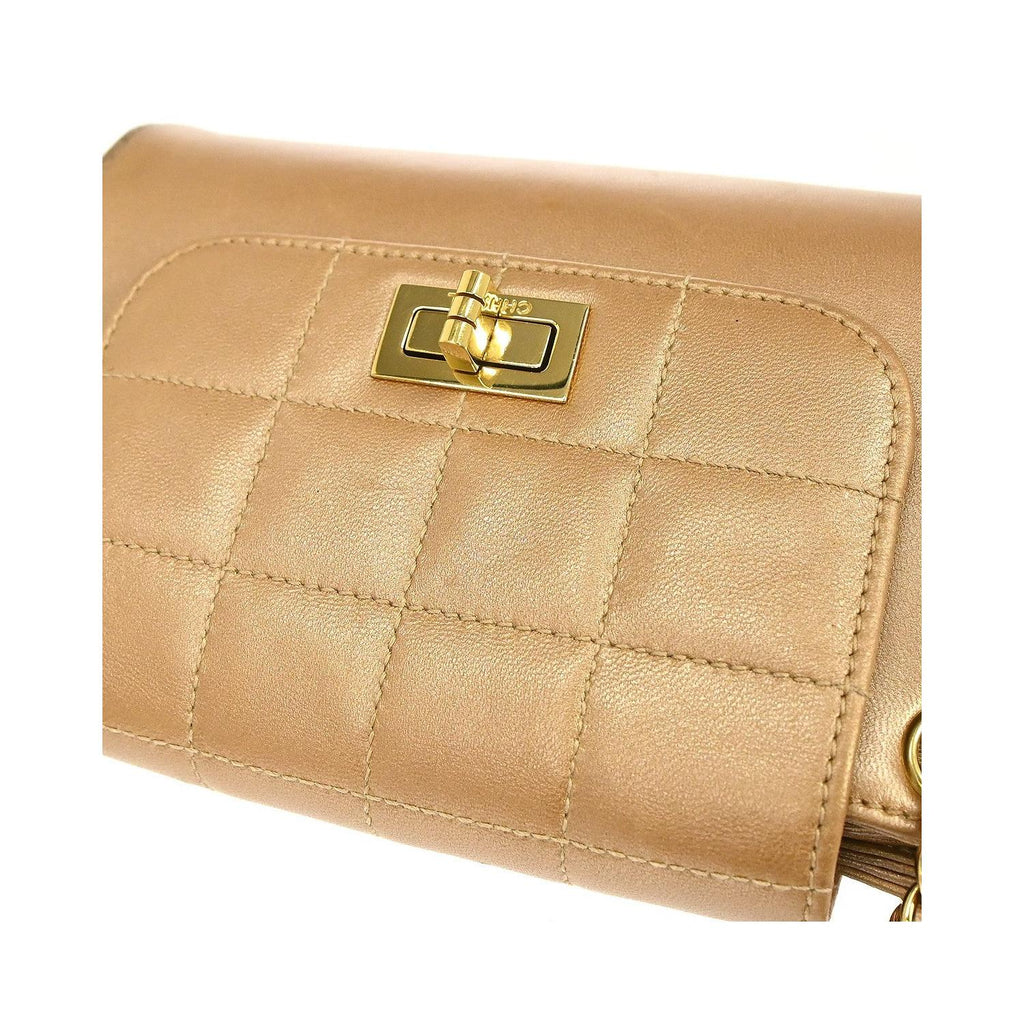 Sac Porté Épaule Chanel Mademoiselle Mini Cuir - Marron