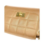 Sac Porté Épaule Chanel Mademoiselle Mini Cuir - Marron