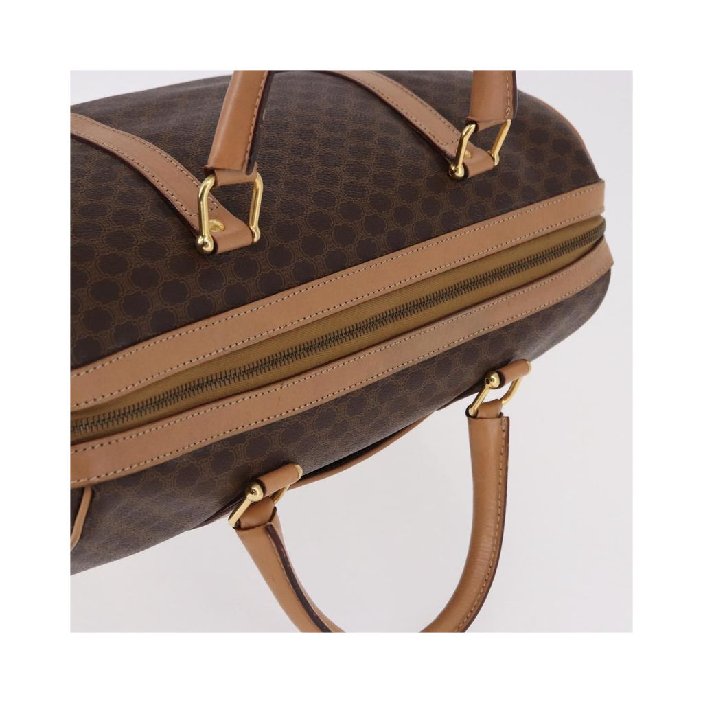 Sac À Main Celine Vintage Macadam Boston Pvc - Marron