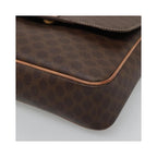 Sac Porté Épaule Celine Vintage Macadam Circle Logo Toile - Marron