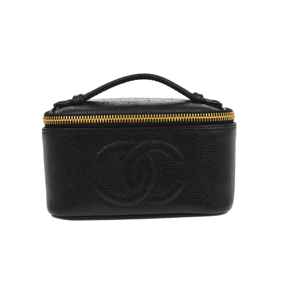 Pochette Chanel Vintage Timeless Cosmetic Case Small Cuir - Noir