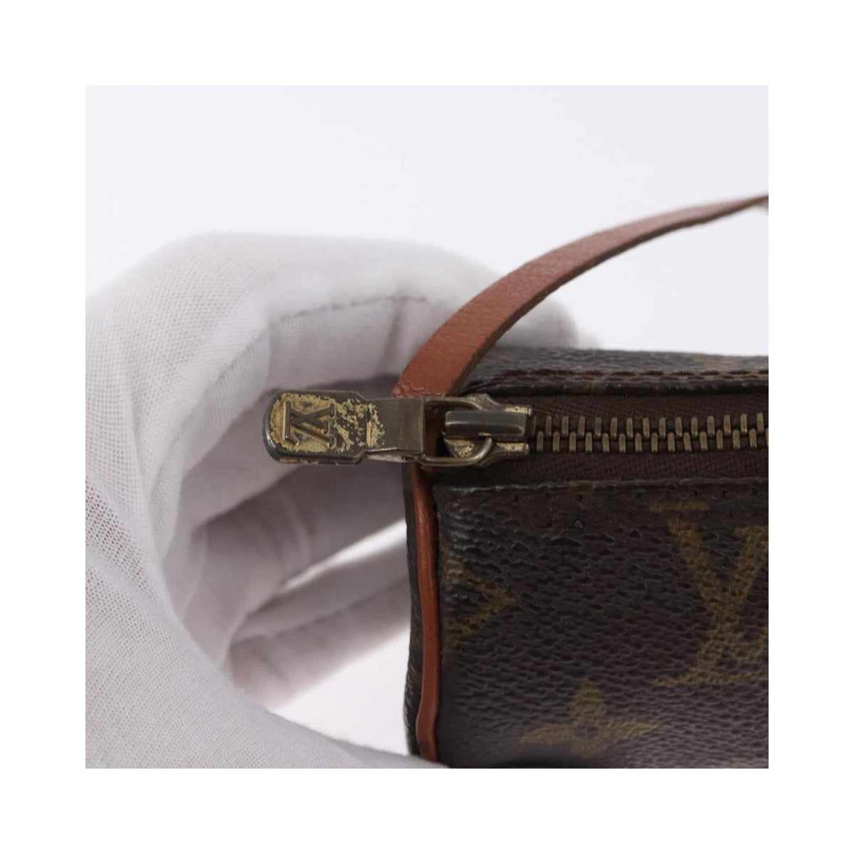 Pochette Louis Vuitton Papillon mini de lona marrón
