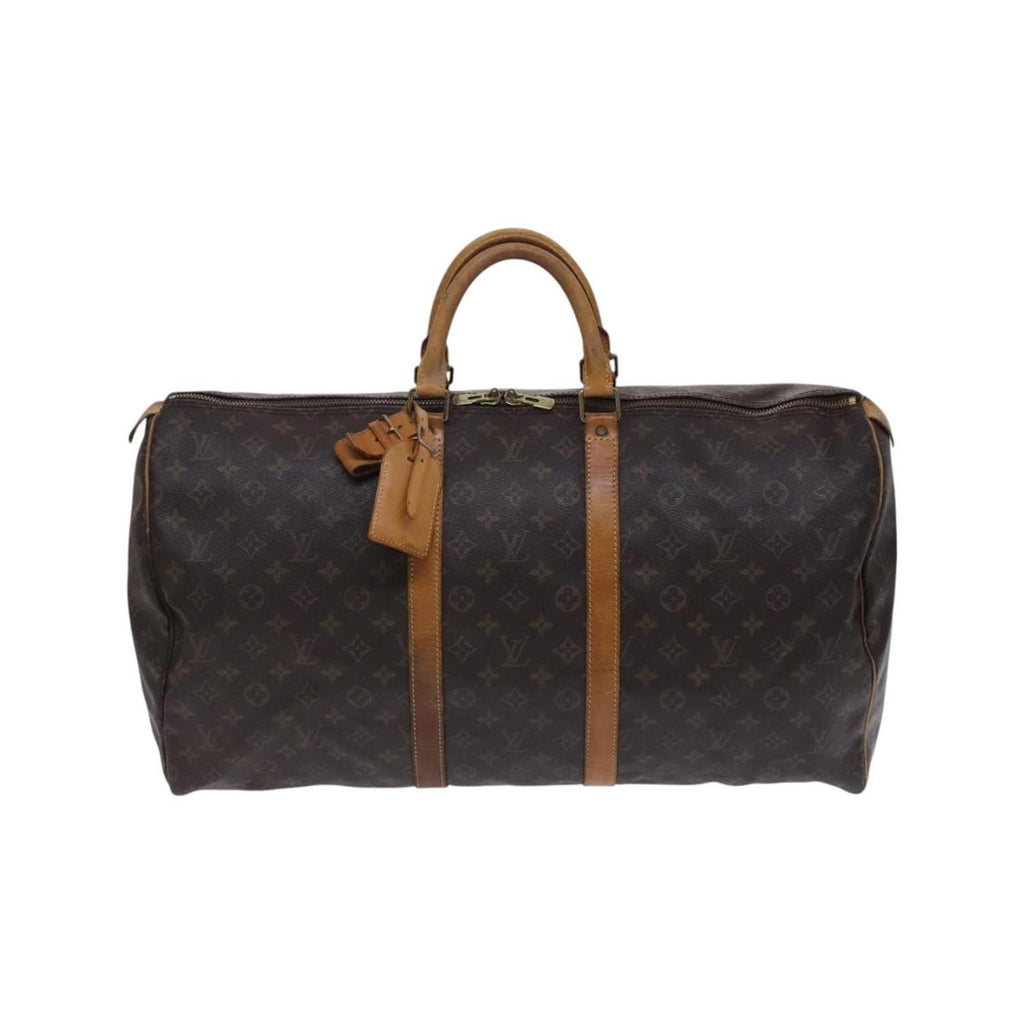 Louis Vuitton Keepall 55 canvas travel bag – brown
