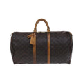Louis Vuitton Keepall 55 canvas travel bag – brown