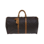 Louis Vuitton Keepall 55 canvas travel bag – brown