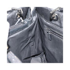 Cabas Gucci Vintage Bamboo Handle Tote Toile - Noir
