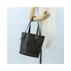 Sac Porté Épaule Celine C Macadam Tote Pvc - Noir
