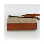 Sac Porté Épaule Celine Vintage Macadam Circle Logo Toile - Beige