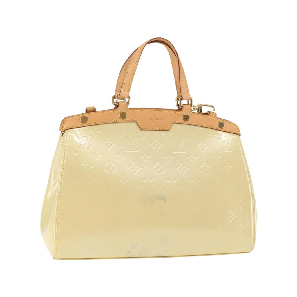 Sac Louis Vuitton Brea Handbag Mm Cuir Verni - Beige
