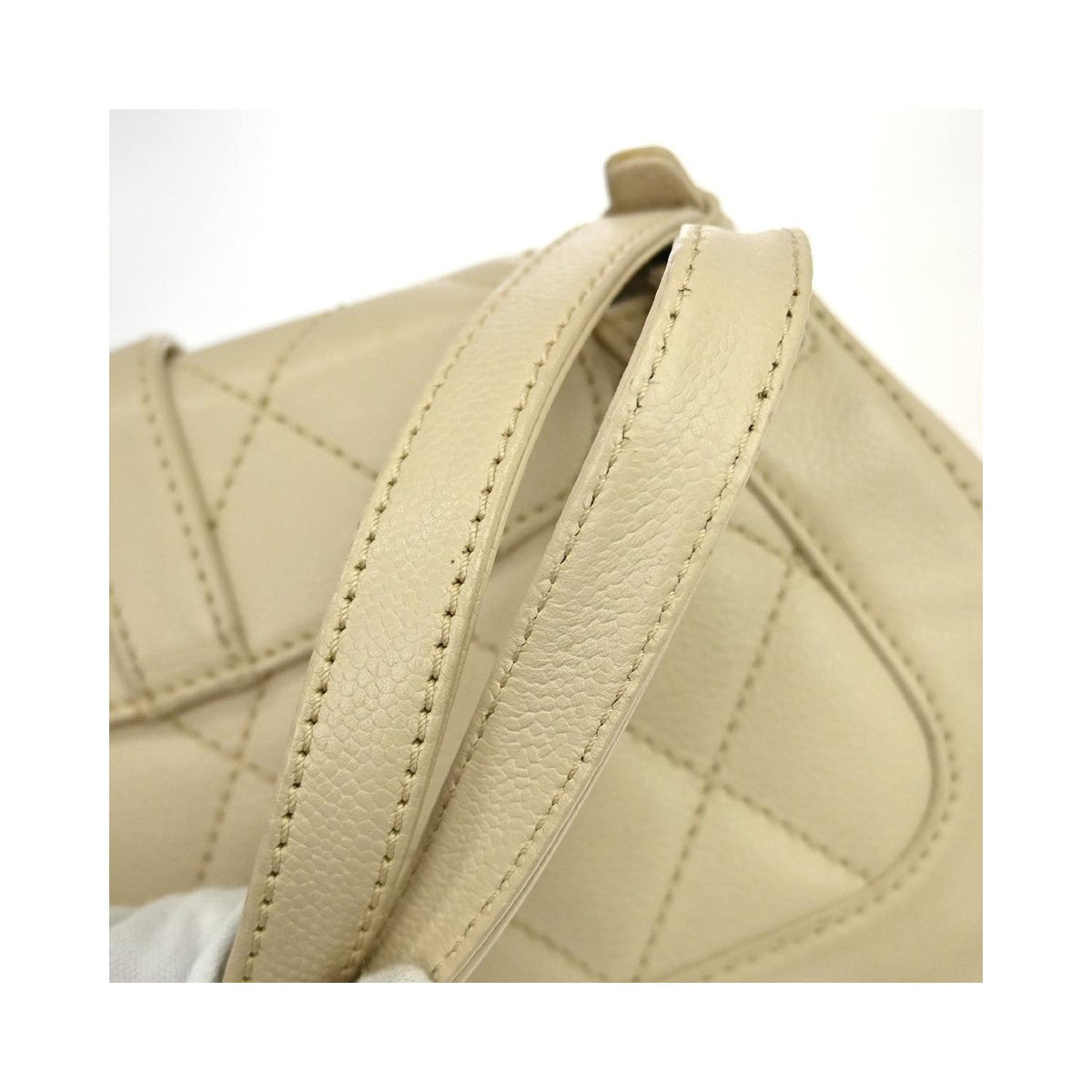 Chanel - Small Mademoiselle Lock Leather Shoulder Bag - Beige