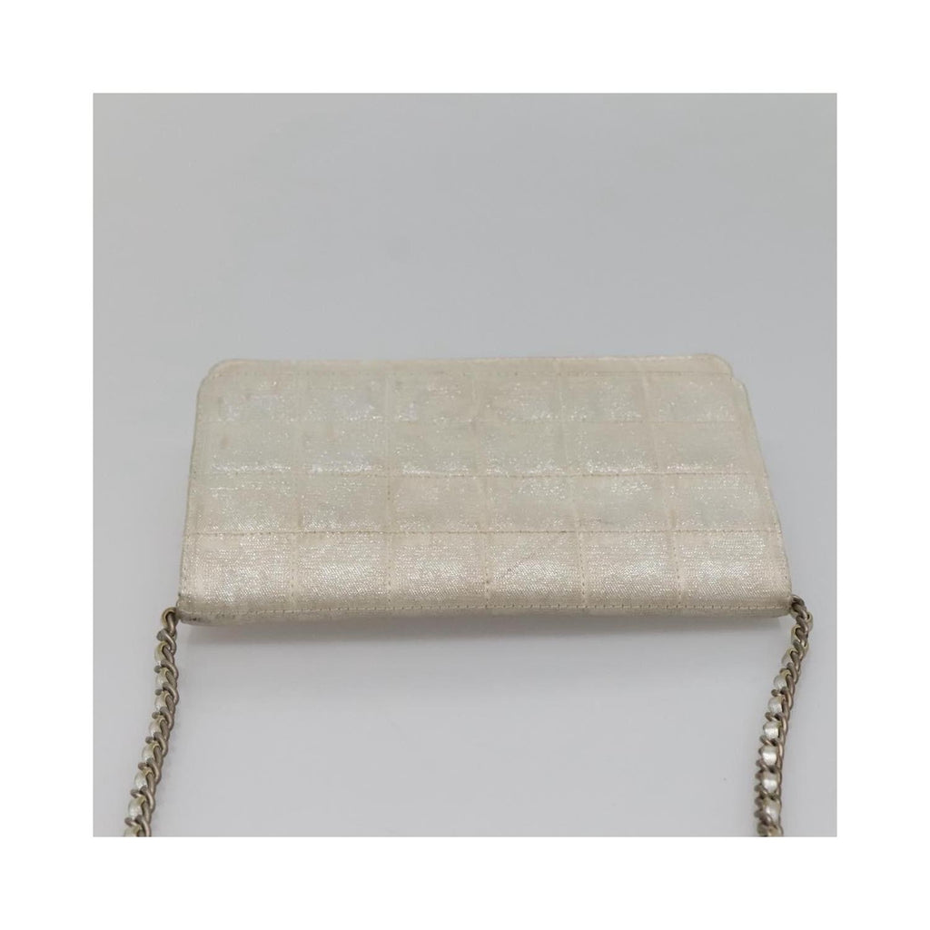 Sac Chanel Travel Line Wallet On Chain Nylon - Argent