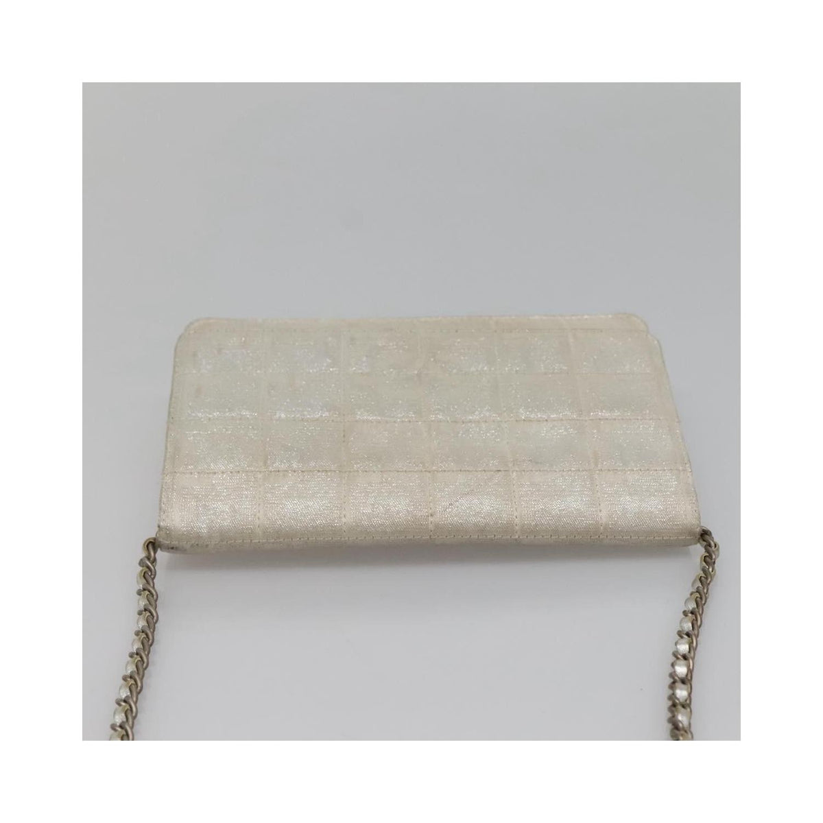 Sac Chanel Travel Line Wallet On Chain Nylon - Argent