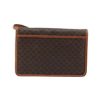 Sac Porté Épaule Celine Vintage Macadam Circle Logo Toile - Marron
