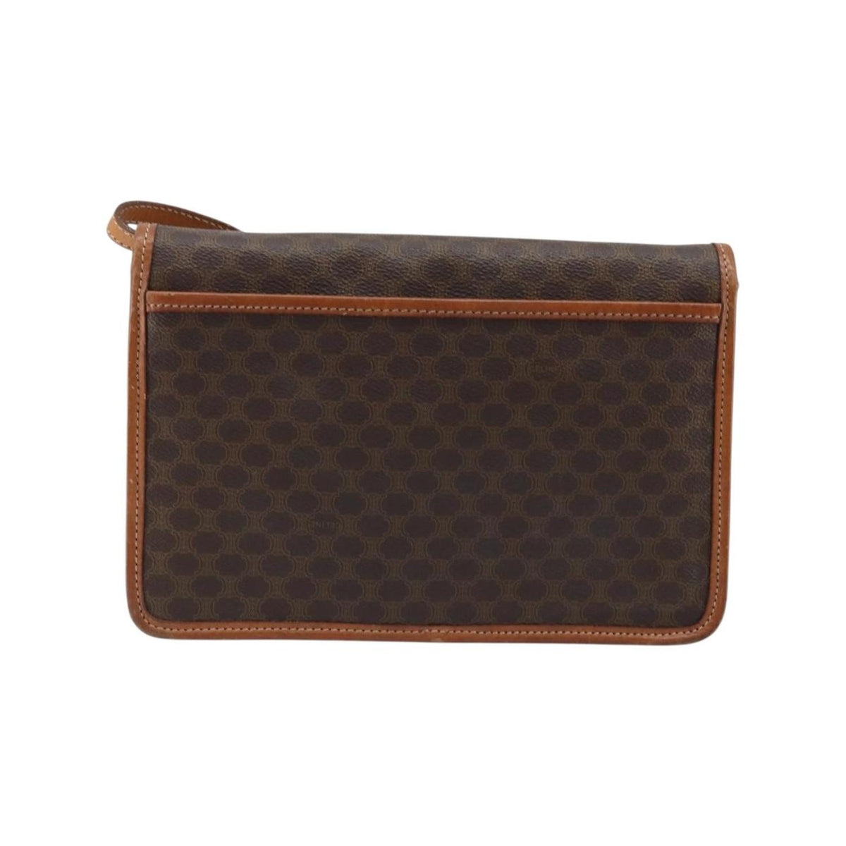 Sac Porté Épaule Celine Vintage Macadam Circle Logo Toile - Marron