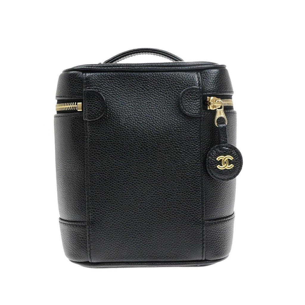Sac À Main Chanel Vintage Timeless Cosmetic Case Tall Calfskin - Noir
