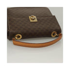 Sac À Main Celine Macadam Handbag Toile - Marron