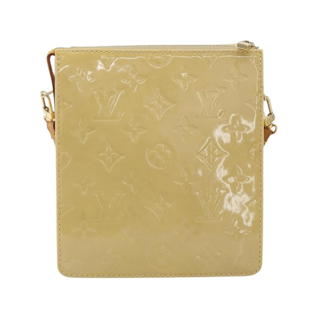 Pochette Louis Vuitton Mott Handbag Cuir Verni - Beige