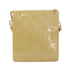 Pochette Louis Vuitton Mott Handbag Cuir Verni - Beige