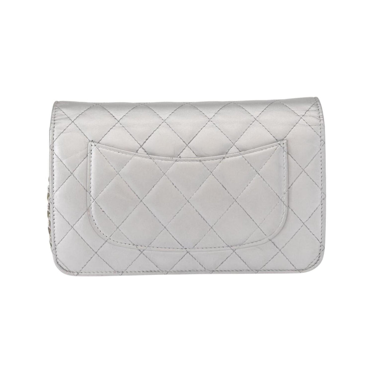 Sac Bandoulière Chanel Reissue 2.55 Wallet On Chain Cuir - Argent