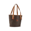 Cabas Celine Vintage Macadam Shopper Tote Toile - Marron