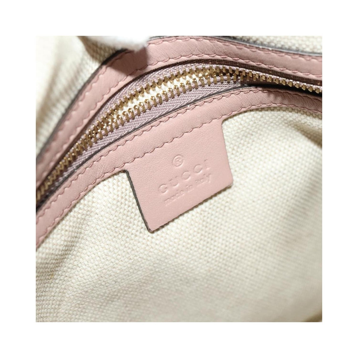 Sac Porté Épaule Gucci Soho Convertible Shoulder Bag Small Cuir Verni - Beige