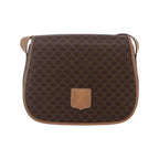 Sac Porté Épaule Celine Macadam Shoulder Bag Toile - Marron
