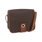 Sac Porté Épaule Celine Macadam Shoulder Bag Pvc - Marron