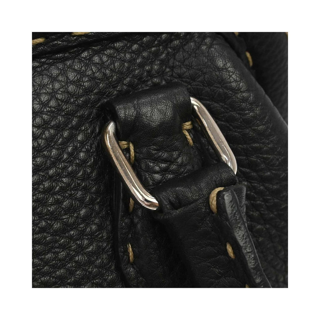 Fendi - Sac À Main Selleria Frame Doctor Mini Cuir - Noir