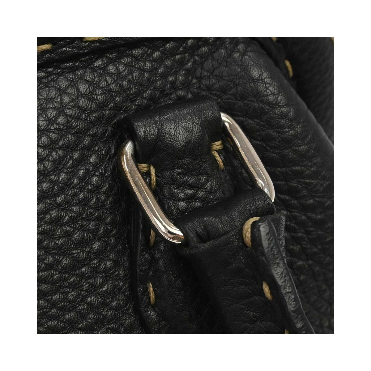 Fendi - Sac À Main Selleria Frame Doctor Mini Cuir - Noir