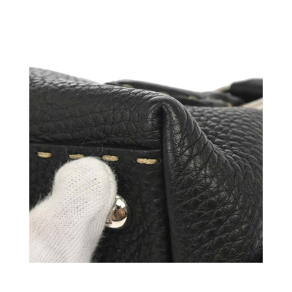 Fendi - Sac À Main Selleria Frame Doctor Mini Cuir - Noir