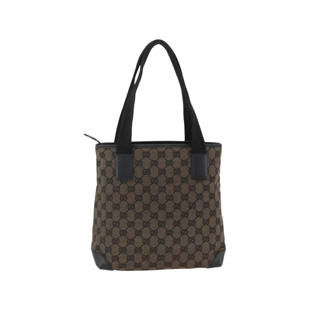 Cabas Gucci Vintage Front Pocket Tote Toile - Noir