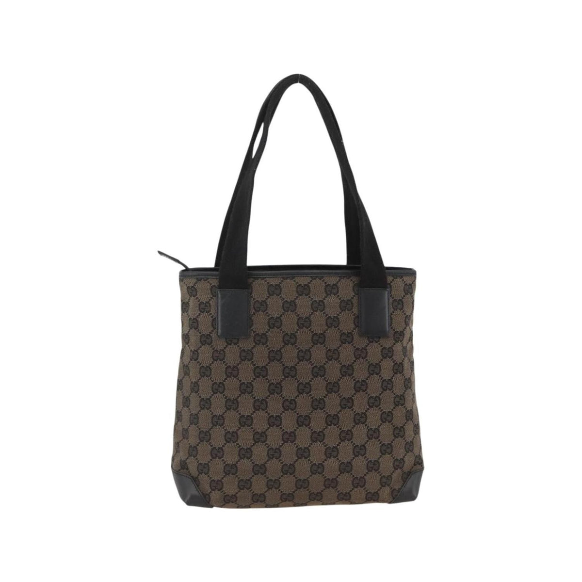 Cabas Gucci Vintage Front Pocket Tote Toile - Noir