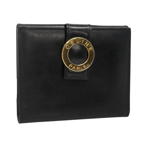 Celine Circle Logo Compact Wallet Leather Product Image