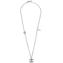 Chanel CC Chain Necklace Metal with Faux Pearls Product Image
