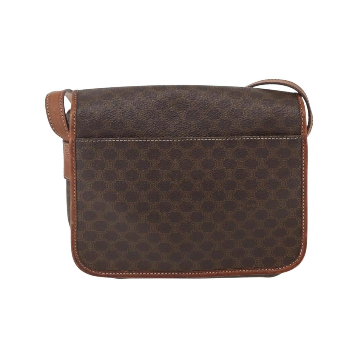 Sac Porté Épaule Celine Macadam Shoulder Bag Pvc - Marron