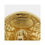 Boutons De Manchette Chanel Vintage Logo Round Cufflinks Gold_Plated - Or