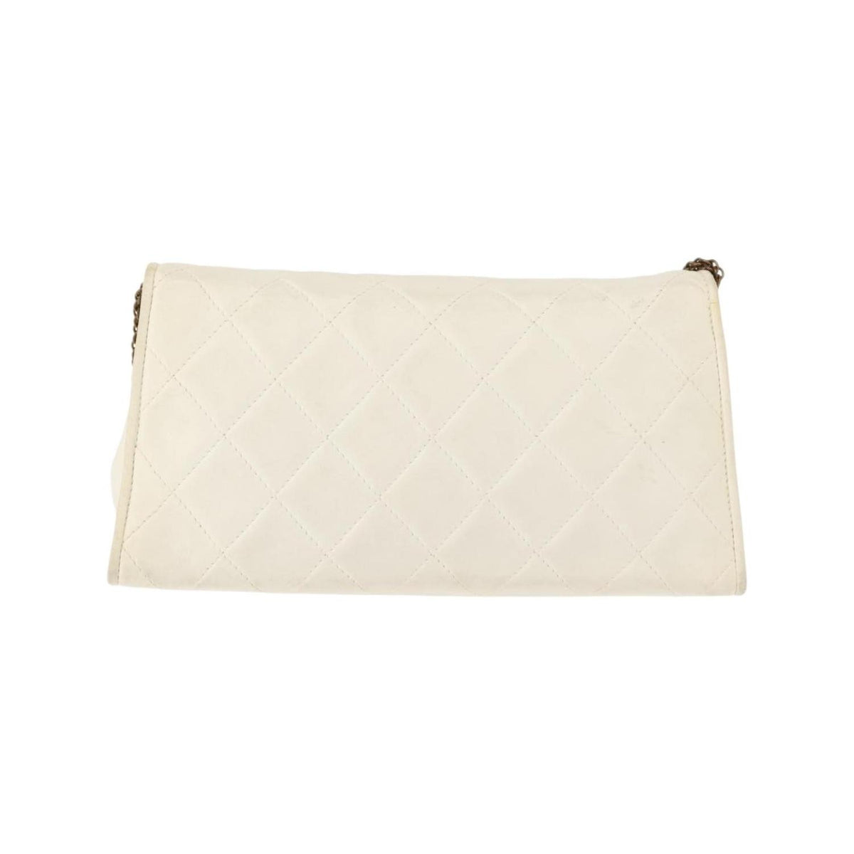 Pochette Chanel Full Flap Wallet On Chain Cuir - Blanc
