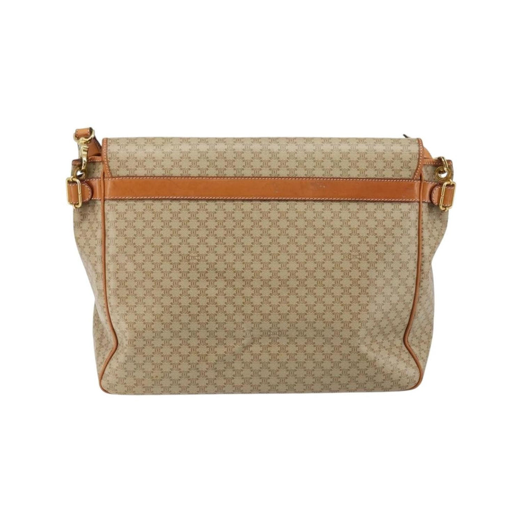 Sac Celine Macadam Shoulder Bag Toile - Beige