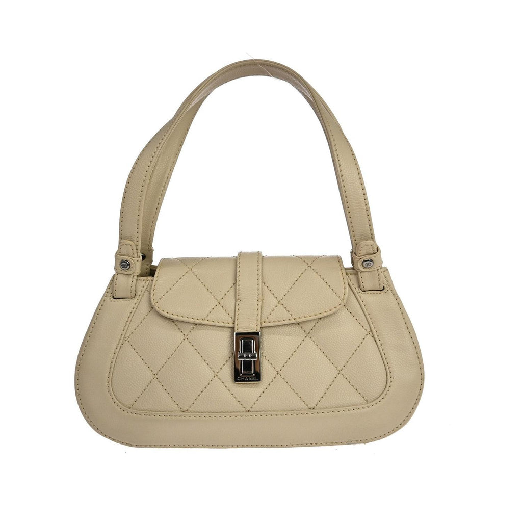 Chanel - Small Mademoiselle Lock Leather Shoulder Bag - Beige
