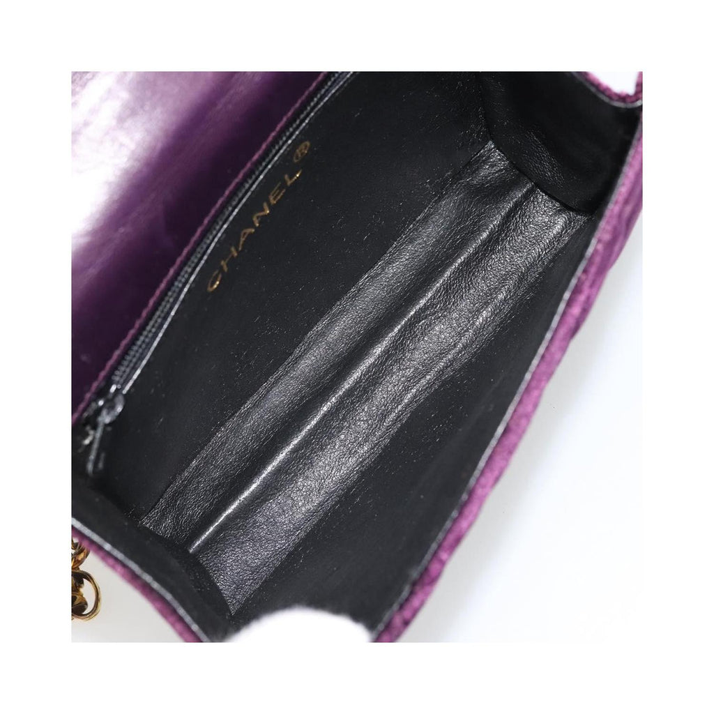 Sac À Main Chanel Wallet On Chain Velvet - Violet
