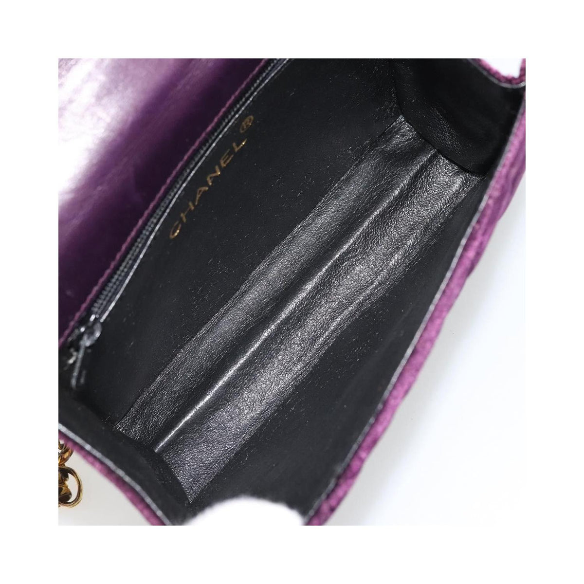 Sac À Main Chanel Wallet On Chain Velvet - Violet