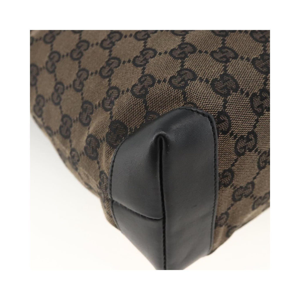 Cabas Gucci Vintage Front Pocket Tote Toile - Noir