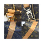 Bolsa de viaje Louis Vuitton Keepall Bandoulière 60 de lona - Marrón