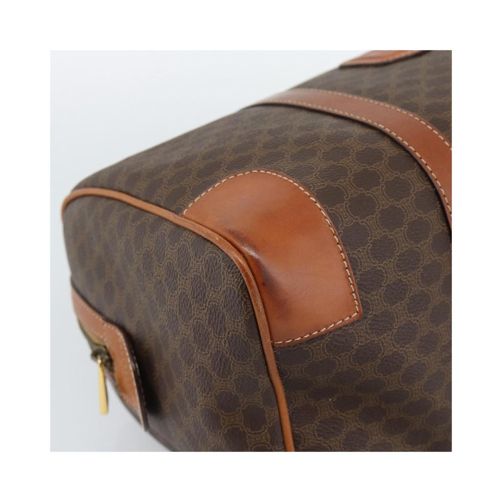 Sac À Main Celine Vintage Macadam Boston Toile - Marron